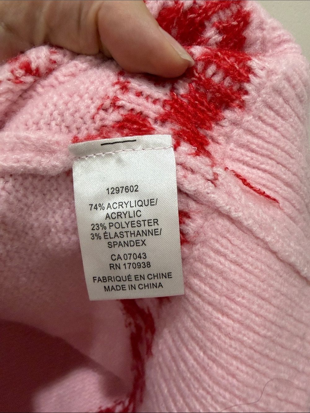 Revolve House of Harlow 1960 Pink & Red Fair Isle Cropped Cardigan - Picture 10 of 16
